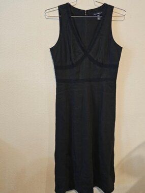 Size 8 Vintage Banana Republic Black Linen Dress